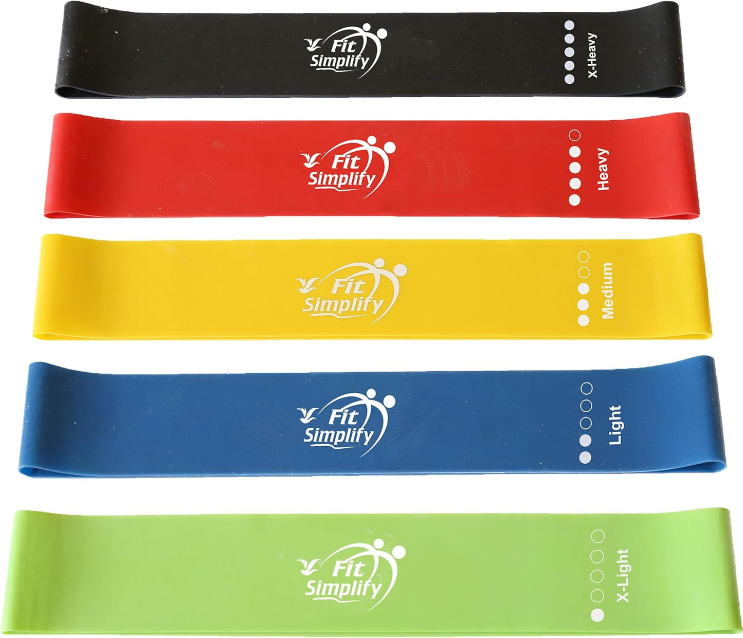 Loop Exercise Bands with Instruction Guide and Carry Bag