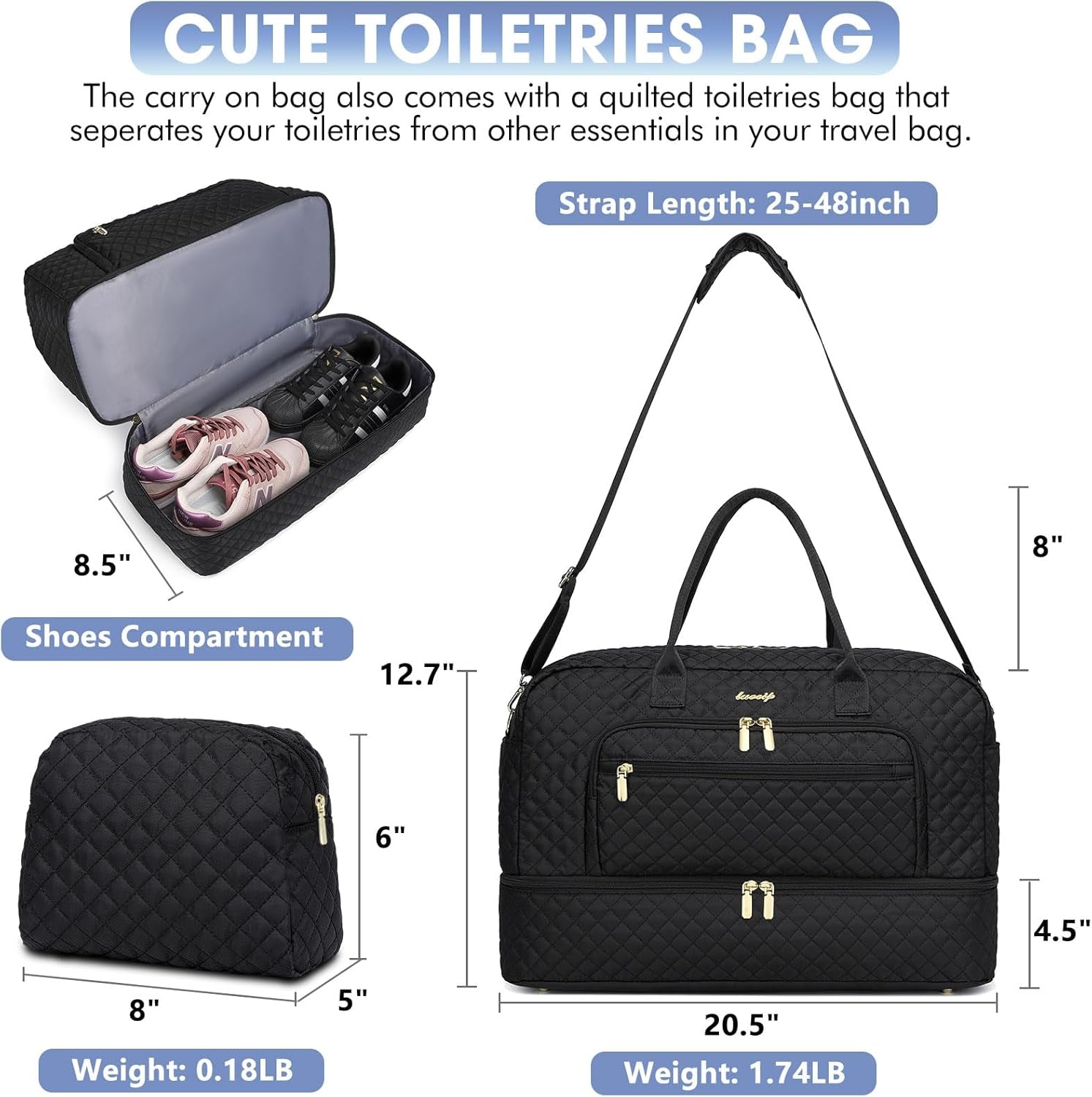 Large Women Travel Duffle Bag
