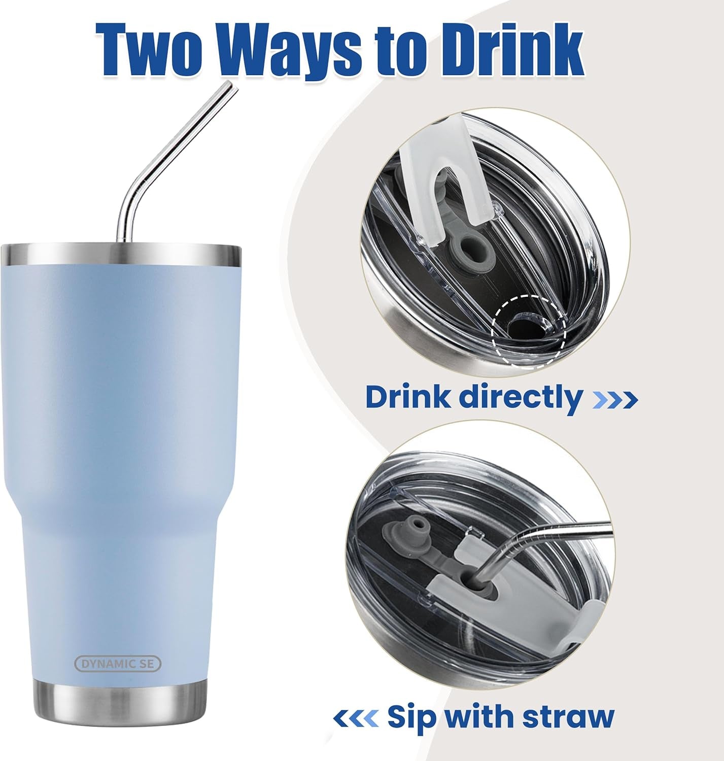 Blue Stainless Steel Tumbler