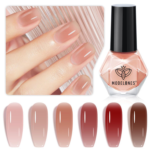 Jelly Nail Polish of 6 Colors 