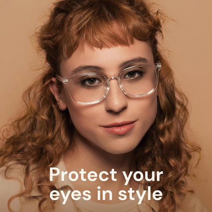 Stylish Blue Light Glasses for Woman - Computer Glasses 99% Blue Light Blocking - Lightweight TR90 Frames - 3 Pack