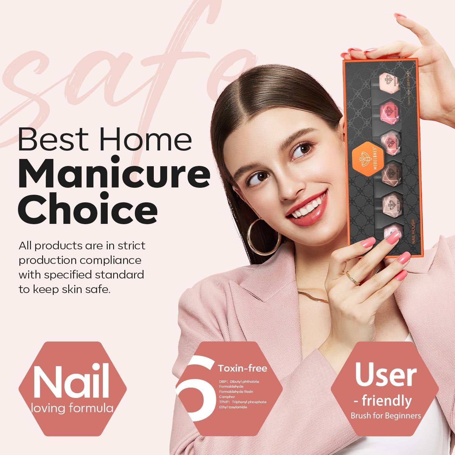 Jelly Nail Polish of 6 Colors 